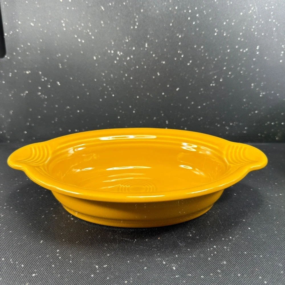 Fiesta Marigold Individual Oval Casserole Dish 9 Inch 587333 Yellow Ceramic MCM